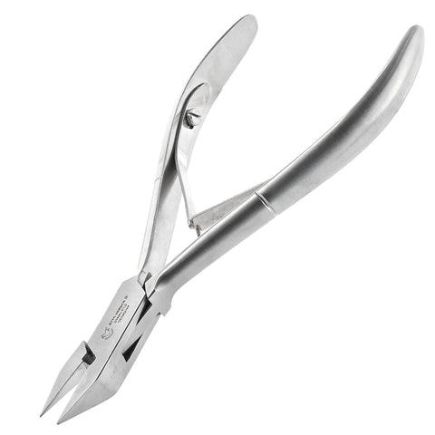 Otto Herder Eckenzange Turmspitz Nagelzange 10,5 cm – Rostfreie Edelstahl Fusspflegezange für eingewachsene Nägel
