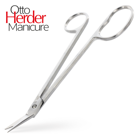 Otto Herder Nagelschere – Extra lange Fußnagelschere mit einseitiger Mikrozahnung, 19 cm rostfreier Edelstahl, ideal für Senioren