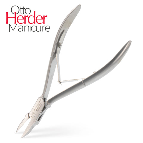 Otto Herder Eckenzange – Nagelzange mit schlanker Spitze, 13 cm rostfreier Edelstahl, für präzise Bearbeitung des Nagelfalzes und Pflege eingewachsener Zehennägel