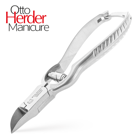 Otto Herder Nagelzange 13,5 cm – Pedikürzange mit Pufferfeder, Rostfrei, Für Zehennägel und Fingernägel