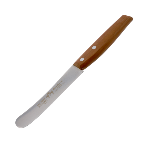 Otto Herder Buckelsmesser – Frühstücksmesser mit breiter Klinge, 22,5 cm rostfreier Edelstahl, Griff aus Pflaumenholz, Made in Germany