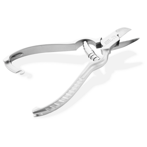 Otto Herder Nagelzange 13,5 cm – Pedikürzange mit Pufferfeder, Rostfrei, Für Zehennägel und Fingernägel