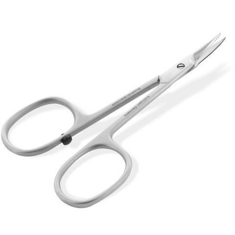 OTTO HERDER Hautschere extra fein 9cm aus Solingen, Extra scharfe Nagelhautschere Turmspitze aus Edelstahl, zur Entfernung abgestorbener Nagelhaut, für Fingernägel und Fußnägel, mit Stopper