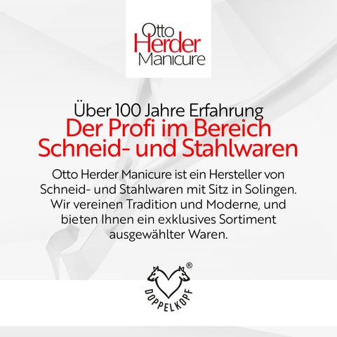 Otto Herder Fußnagelzange – Kopfschneider aus rostfreiem Edelstahl, 14 cm, mit Doppelfeder, ideal für starke Fußnägel, Fußpflege und Pediküre