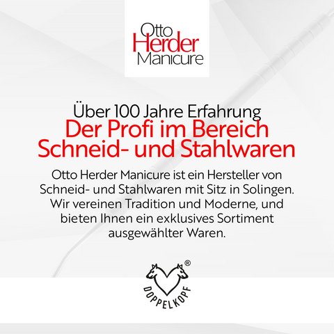 Otto Herder Eckenheber Excavator – Doppelinstrument, rostfrei, 17 cm, für Maniküre & Pediküre