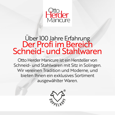 Otto Herder Hautzange – Nagelhautzange zur Bearbeitung überstehender Nagelhaut, 11 cm rostfreier Edelstahl, 5 mm Schneidefläche, für Finger- und Fußnägel