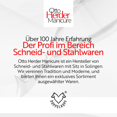 Otto Herder Nagelzange – Kopfschneider für starke Fußnägel, 14 cm rostfreier Edelstahl, 2 cm Schnittfläche, ideal für dicke und eingewachsene Zehennägel