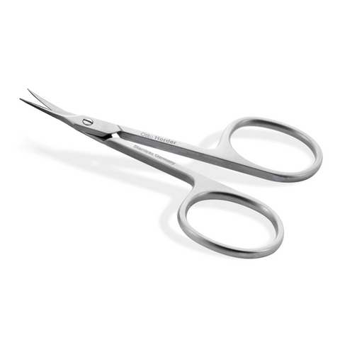 Otto Herder Hautschere – Extra scharfe Nagelhautschere mit nachstellbarer Schraube, Turmspitze, 8,5 cm rostfreier Edelstahl, 1,5 cm feine scharfe Schneide