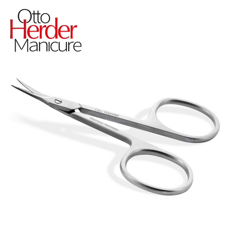 Otto Herder Hautschere – Extra scharfe Nagelhautschere mit nachstellbarer Schraube, Turmspitze, 8,5 cm rostfreier Edelstahl, 1,5 cm feine scharfe Schneide