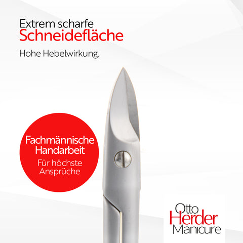 Otto Herder Nagelschere – Extra starke Fußnagelschere für dicke Nägel, gerade Schnittfläche, 10,5 cm hochwertiger rostfreier Edelstahl