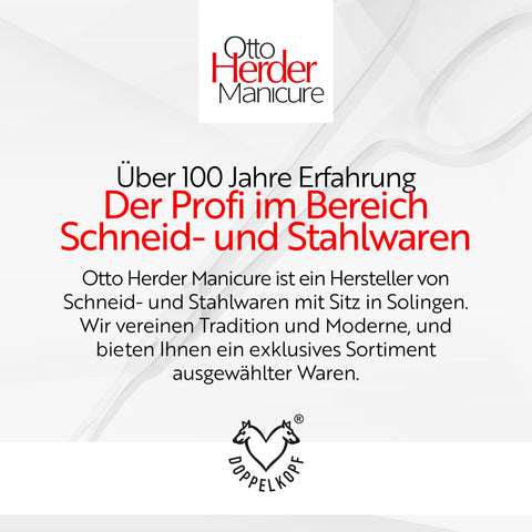 Otto Herder Nagelschere – Extra starke Fußnagelschere für dicke Nägel, gerade Schnittfläche, 10,5 cm hochwertiger rostfreier Edelstahl