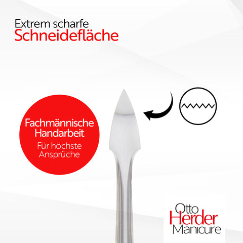Otto Herder Nagelreiniger – Polierter Nagelreiniger aus rostfreiem Edelstahl, zum Reinigen von Finger- und Fußnägeln