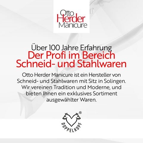 OTTO HERDER KOPFSCHNEIDER/Kopfschneider Fussnagelzange 14 cm mit einer Spitze für starke Fußnägel, rostfrei Halbkopfschneider gegen dicke eingewachsene Zehennägel