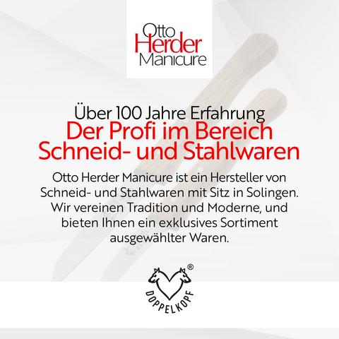Otto Herder Manicure 2er Set Gemüsemesser mit gerader und gebogener Klinge, Schälmesser mit Olivenholz-Griff, Küchenmesser aus Solingen, rostfreies Kartoffelmesser