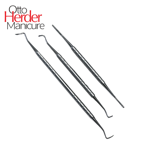 Otto Herder Fußpflege Set –Eckenheber Set aus Edelstahl – Präzise Hilfe bei eingewachsenen Nägeln & gründlicher Nagelpflege