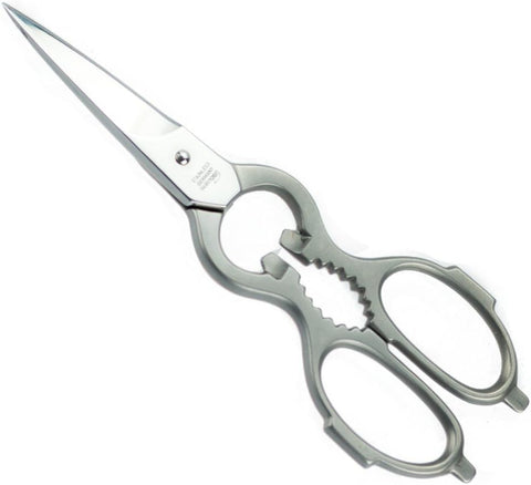 Otto Herder Küchenschere – Allzweckschere aus mattiertem rostfreiem Edelstahl, 20 cm, mit einseitiger Zahnung (Kopie)