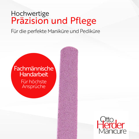 Otto Herder Manicure Mineralfeile für Naturnägel und empfindliche Nägel 14 cm in Schwarz