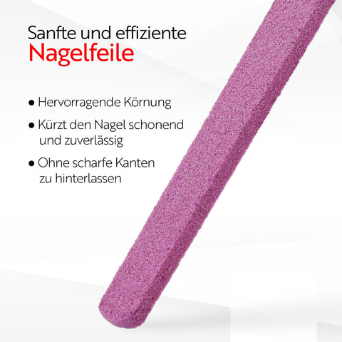 Otto Herder Manicure Mineralfeile für Naturnägel und empfindliche Nägel 14 cm in Schwarz