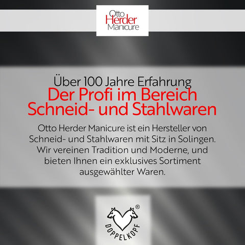 Otto Herder Nagelhautschere aus Solingen – 9 cm extra scharfe Hautschere aus rostfreiem Edelstahl für präzise Maniküre