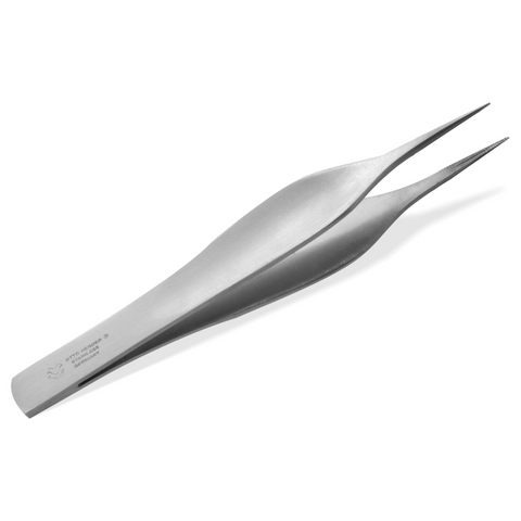 Otto Herder Manicure Splitterpinzette 11,3cm mit feiner Spitze, medizinische Pinzette mit Mikroverzahnung, chirurgische Spitzpinzette aus Instrumentenstahl, medizinische Qualität