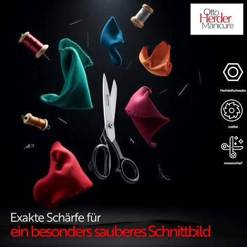 SCHNEIDERSCHERE SOLINGEN/Profi Schneiderschere/Stoffschere 8" (21 cm) aus rostfreiem Edelstahl/Besonders geeignet, um Stoffe präzise auszuschneiden Textilschere für Stoffe, Jeans und Leder